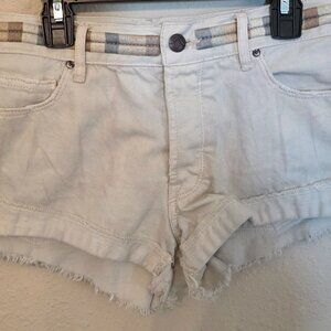 Free People, white mini shorts, size 26